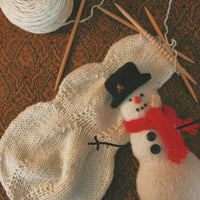 knitted woolly snowman