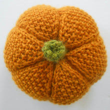 Load image into Gallery viewer, top of the seed stitch pumpkin pattern showing the star design, marie mayhew designs
