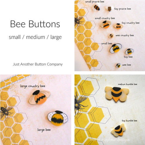 just another button company bee buttons in various styles and sizes