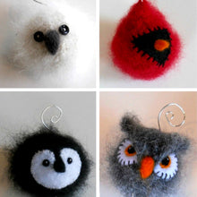 Load image into Gallery viewer, marie mayhew's woolly bird holiday ornament pattern