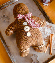 Load image into Gallery viewer, gingerbread cookie pillow knit pattern, marie mayhew designs