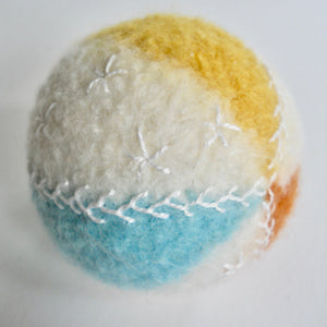 close up of ball with stars and stripes embroidery