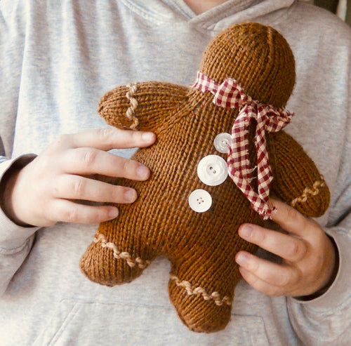 gingerbread boy knitting pattern, marie mayhew designs