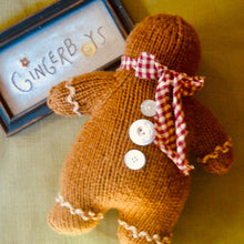 Load image into Gallery viewer, gingerbread cookie pillow, marie mayhew designs