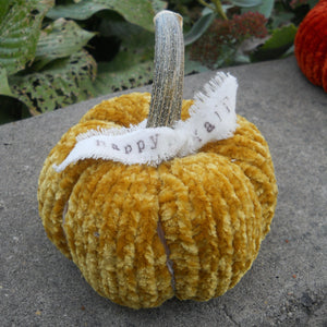 Marie Mayhew Designs Pumpkin patch velvet pumpkin kits, golden moss color