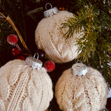 Load image into Gallery viewer, cable knit ornament pattern, marie mayhew