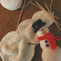 knitted woolly snowman