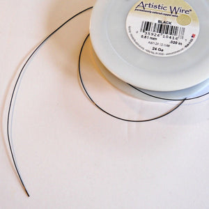 spool of 24-gauge black artistic wire for snowman arms
