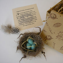 Load image into Gallery viewer, Hand knit Christmas Nest Ornament with decorative box