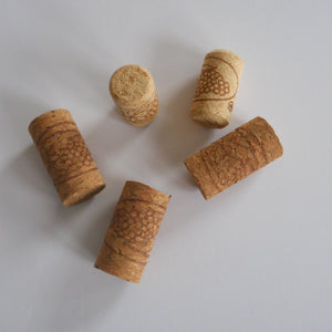 Set of 5 wine corks for woolly pine tree stems