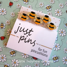 Load image into Gallery viewer, clay country bee pins, just another button company