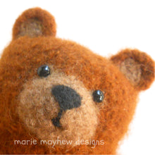 Load image into Gallery viewer, Marie Mayhew&#39;s Little Bear Hugs pattern. Hand knit custom bear. Comfort bear for that special someone.