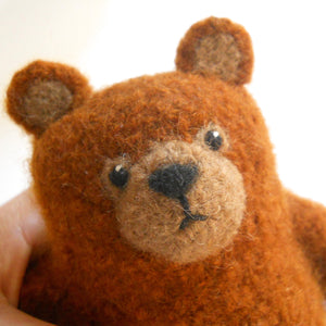 Yarn eyes on teddy bear. Comfort bear for that special someone.