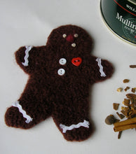 Load image into Gallery viewer, close up of wool gingerbread cookie