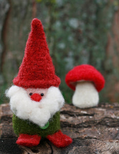 Woolly Gnome and Mushroom pattern, how to create a woodland gnome.