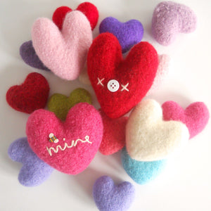 Marie Mayhew, Woolly Sweet-Hearts pattern, felted heart pattern, valentine's pattern