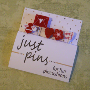 Just Pins, Valentine Heart clay pins, quilting gifts