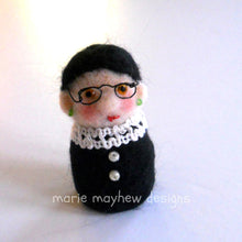 Load image into Gallery viewer, RBG, Ruth Bader Ginsburg Needle Felted Holiday Ornament