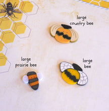 Load image into Gallery viewer, Clay Bee Buttons in Various Sizes/Styles