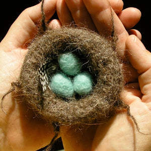 woolly nest and eggs ornament kits