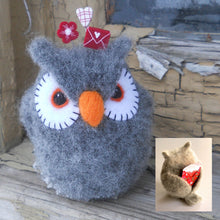 Load image into Gallery viewer, owl be yours felted owl pincushion pattern marie mayhew