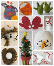 Load image into Gallery viewer, 10 knit snowman accessories pattern