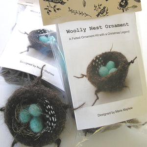 marie mayhew's woolly nest & eggs ornament kit