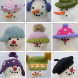 marie mayhew's woolly snowman hats pattern